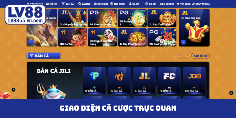 Giao diện cá cược trực quan