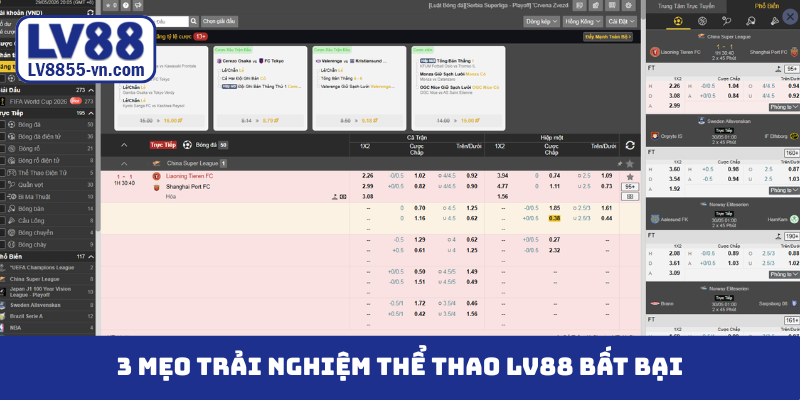3 mẹo trải nghiệm thể thao LV88 bất bại